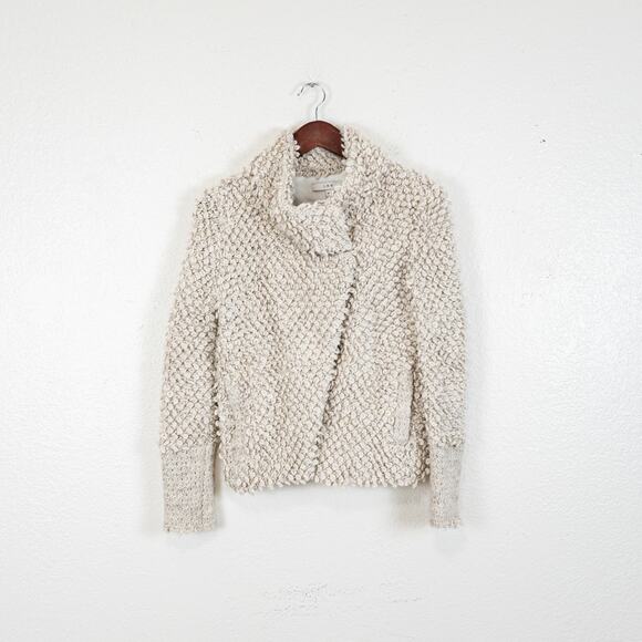 IRO Caty Looped Bouncle knit Jacket in Cream size 36 - Picture 8 of 10